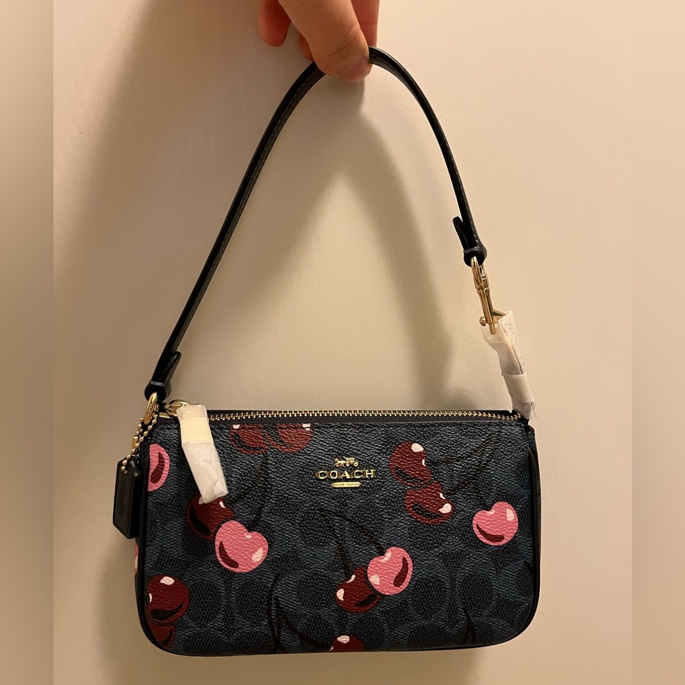 Coach Nolita 19 In Signature Canvas With Cherry Print NWT